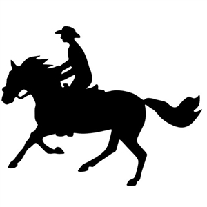Cantering Man Reflective Decal for Sale!