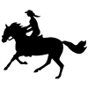 Cantering Woman Reflective Decal for Sale!