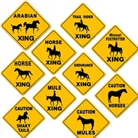 12"x12" Yellow Sign- Horse Designs For Sale!