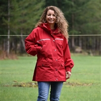 Muddy Creek Short Rain Coat- Red- Waterproof