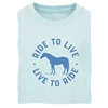 Ride To Live Girls Short Sleeve T-Shirt- Youth Size For Sale!