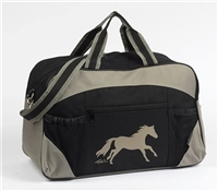 Black and Grey Duffle with Horse Printfor Sale!