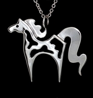 JJeni Cloud Paint Horse Design Necklace For Sale!