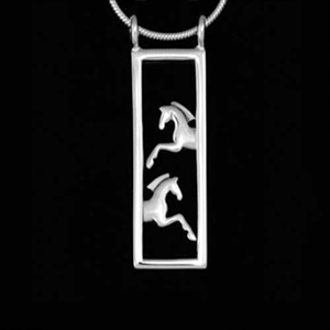 JJeni Duet Leaping Horse Necklace For Sale!