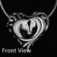 JJeni Entwined Horse Heart Necklace For Sale!