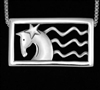 JJeni Ivy Patriotic Horse Necklace