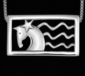 JJeni Ivy Patriotic Horse Necklace