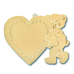 Teddy Bear with Heart Ornament