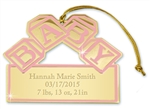 Pink Baby Blocks Ornament