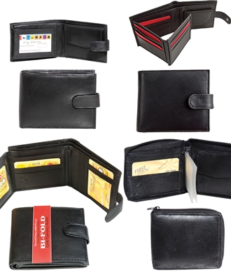 Leather Wallet Black Brown