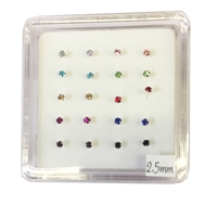 2.5mm Nose Stud Assorted colours