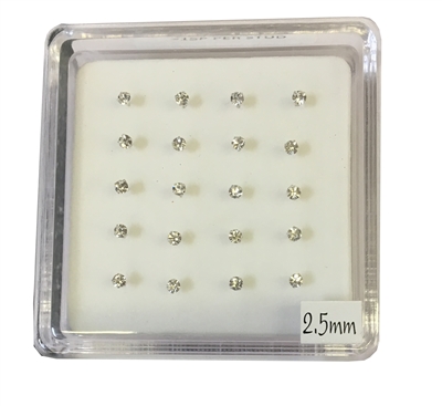 2.5MM WHITE NOSE STUD