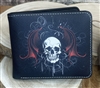 bifold winged skull wallet