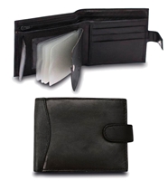 Leather Wallet Black Brown