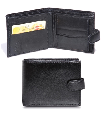 Leather Wallet Black Brown