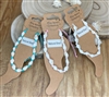 Pastel beads and Shell anklet