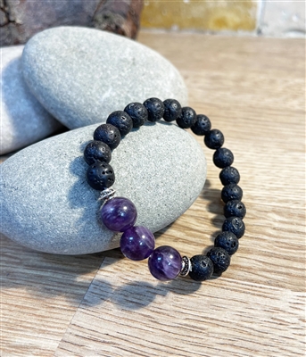 amethyst lava POWER BRACELET HEALING