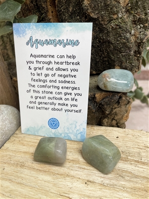 Natural Stone aquamarine Tumblestone