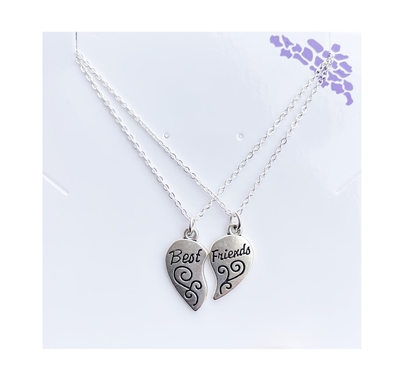 heart necklace pendant best friend