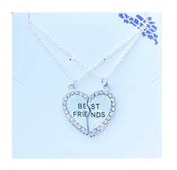 heart necklace pendant best friend