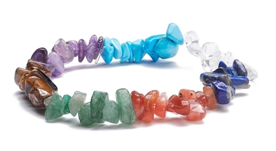 chakra natural chip bracelet