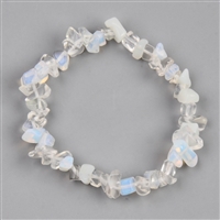 opalite crystal chip bracelet natural stone brown