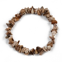 Picture Jasper crystal chip bracelet natural stone brown