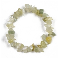 Jade crystal chip bracelet natural stone brown