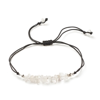 Clear Quartz crystal chip bracelet natural stone