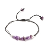 Amethyst crystal chip bracelet natural stone