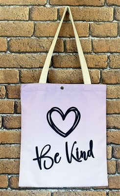 Ombre background Be Kind tote shopping bag supporting Anti Bullying