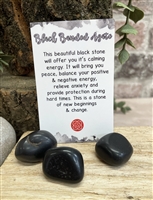 Natural Stone Black Banded Agate Tumblestone
