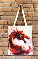 white dragon spiritual tote bag