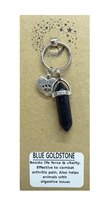 Wholesale Blue Goldstone Pointed Pendant Pet Collar Charm by Fat Giraffe Wholesale