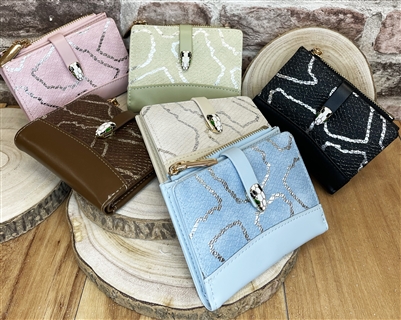 snake effect fashion purse