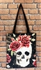 black skull gothic spiritual tote bag