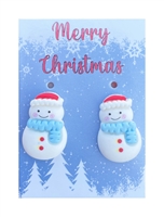 Snowman Christmas Earring