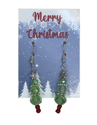 Christmas tree earring