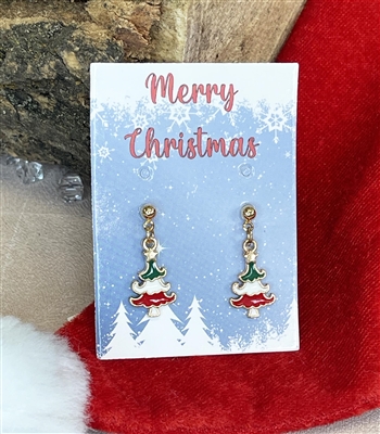 Christmas tree earring