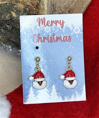Christmas santa earring