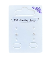 2.5mm sterling silver stud earrings