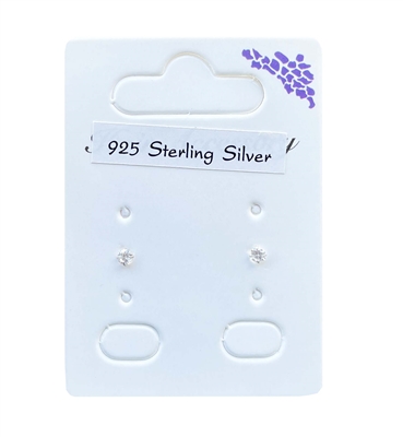 2.5mm sterling silver stud earrings