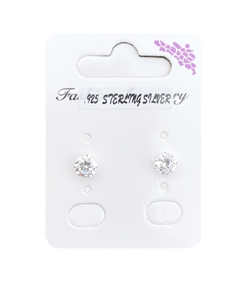7mm sterling silver stud earrings