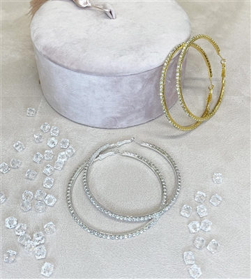 70mm Diamante Hoop