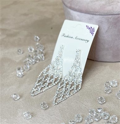 Diamante dropper earrings
