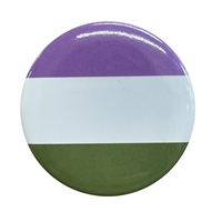 Wholesale Gay Pride Genderqueer Button Badge silver backed tin badge