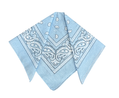light blue paisley print  bandana