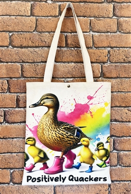 Cream colour duck and duckling bag
