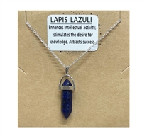 Lapis Lazuli Bullet Pendant Natural Stone Necklace