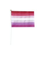Wholesale Lesbian Hand Flag with plastic post and material flag
